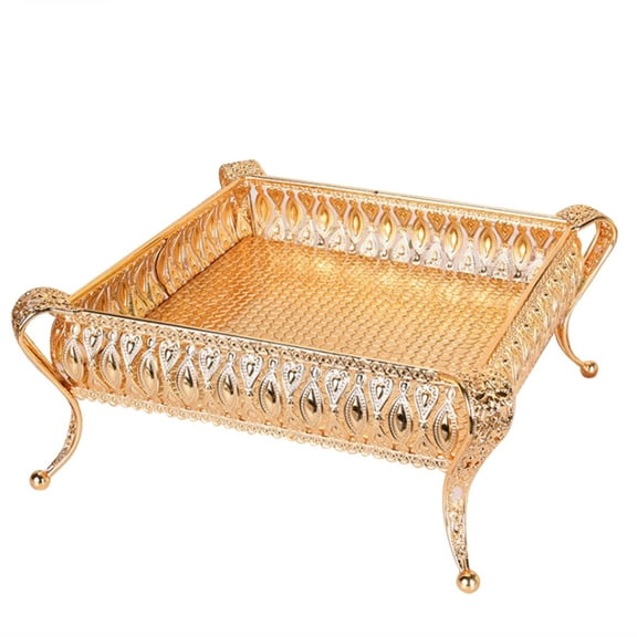 AOOOWER European Metal Fruit Serving Tray Storage Box Snack Plate Party Display Stand