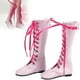 thumbnail image 4 of Muñeca 60cm Muñeca Botas Con Cordones Niñas Niño Exquisitas Botas De Muñeca Zapatos Niños Accesorio De Juguete Botas Planas Rosa, 4 of 7