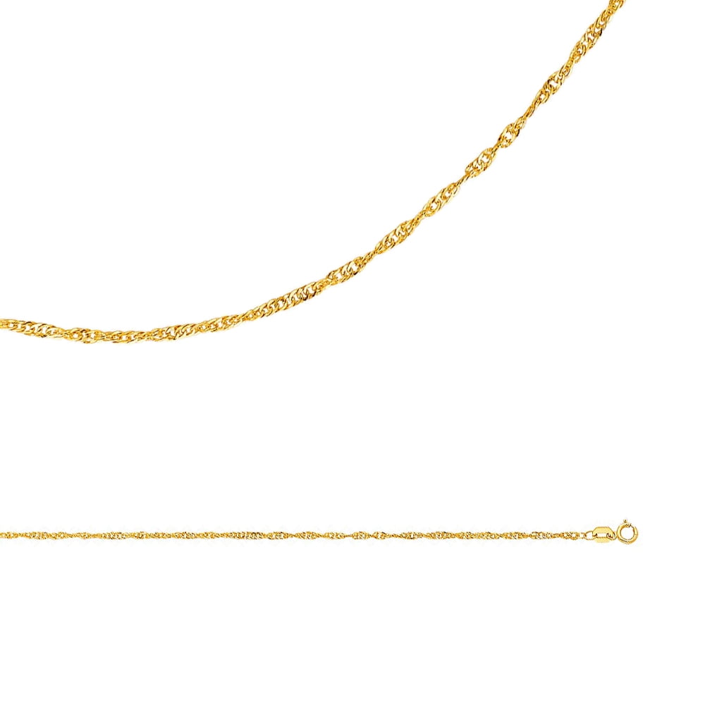 14k Yellow Gold Twisted Chain 16" 