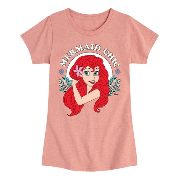 Disney The Little Mermaid - Ariel - Mermaid Chic - Toddler & Youth Girls Short Sleeve Graphic T-Shirt