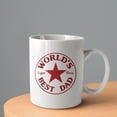 thumbnail image 2 of World's Best Dad Coffee Mugs 15 OZ Sublimation Mugs,Double-sided Printing Ceramic Cups Ceramic Mugs for Coffee,Tea,Hot Cocoa, 2 of 4