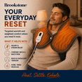 thumbnail image 2 of Brookstone Heated Weighted Neck & Shoulder Pad – 21” x 22" Electric Heating Pad for Neck, Shoulders & Upper Back, 4 Heat Settings, LCD Controller, Soft Plush Fabric, 2-Hour Auto Shut-Off, 2 of 9
