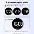 thumbnail image 5 of Digital Wall Clock with Colorful Light,10Inch LED Digital Clock with Remote,Time Alarm Clock for Li, 5 of 5