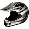 Fuel Adult Off Road Helmet, Silver - Extra-Large