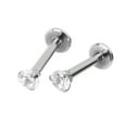 thumbnail image 2 of Bunblic 4 Pcs Tragus Clou d'Oreille pour Lèvres Perçage Corporel 3mm, 2 of 8