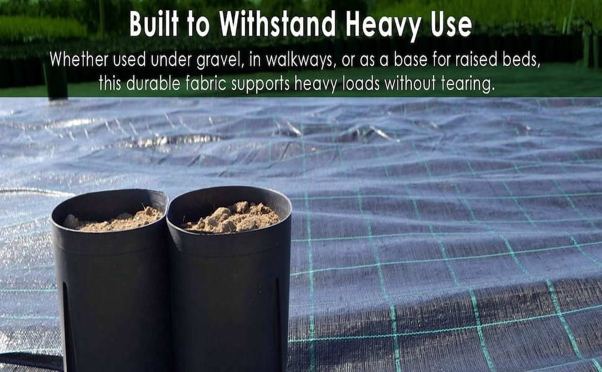 12ft x 300ft (3.66m x 91.44m) Professional Grade Ground Cover Heavy Duty 3.2OZ Weed Barrier Woven Control Fabric Geotextile Fabric for Landscaping Folded
