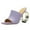 Purple, variant on FSJ Women Open Square Toe Wide Strap Mules Slip on Circle High Heels Party Night Evening Heeled Bckless Sandals Size 8 Purple