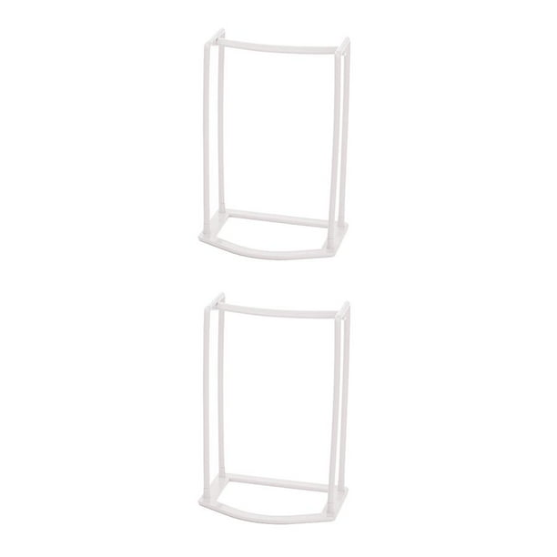 Bearachild Perchero para abrigos, soporte de almacenamiento, soporte de compañero, estante de acabado colgante con asa, organizador de ropa, Blanco 2piezas