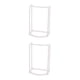 thumbnail image 3 of Perchero Inteprter para abrigos soporte de almacenamiento organizador de ropa Blanco 2piezas, 3 of 6