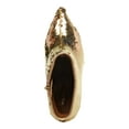 thumbnail image 3 of MADDEN GIRL Womens Gold Sequined Cody Pointed Toe Block Heel Zip-Up Booties 10 M, 3 of 4