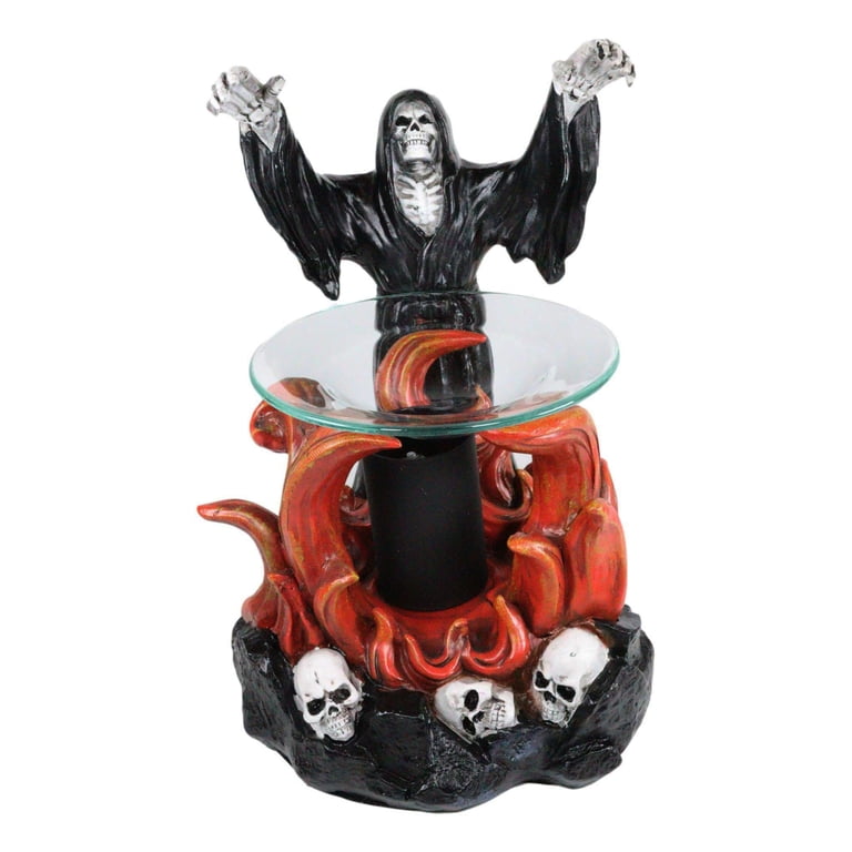 Grim Reaper Hear No See No Speak No Evil Figurine Set - 3.5 Inch Halloween Decor Statue Collection