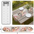 thumbnail image 3 of Pink Spring Floral Table Runner Linen Burlap Table Runner 72 Inches Long Vintage Pastoral Flowers Summer Botanical Dresser Scarves for Kitchen Island Coffee Dining Party Wedding Holiday Decor 14"x72", 3 of 8