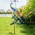 thumbnail image 1 of Peacock Crakle Glass Path Light Imploude Solar Lights Decorative Stake Lights Auto/Off 600 mAh para patio jardín de jardín césped, 1 of 9