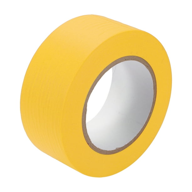 Cinta de pintor universal Unique Bargains - Cinta de enmascarar para pintura de automóviles DIY sin residuos - Papel crepé amarillo - 2 pulgadas x 60.1 yardas