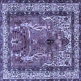 thumbnail image 1 of Ahgly Company Machine Washable Indoor Square Persian Blue Traditional Area Rugs, 3' Square, 1 of 4