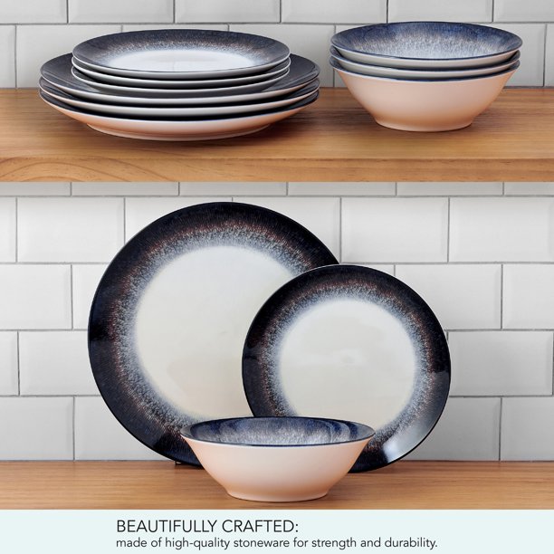 Pfaltzgraff Preston 12 Piece Dinnerware Set, Gray - Walmart