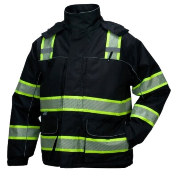 Pyramex RPB35 Series Teflon Coated Waterproof Black Parka ANSI Type O Class 1