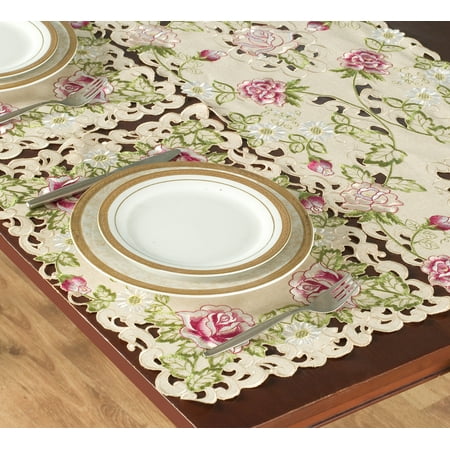

Placemats Handmade with European Embroidery for Wedding Dining Room Table Vintage Antique Home Kitchen Décor Set of 4