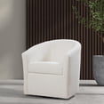 thumbnail image 2 of Odessa Barrel Style Swivel Accent chair in Ivory Performance Fabric, 2 of 9