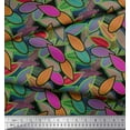 thumbnail image 2 of Soimoi Poly Georgette Fabric Artistic Leaves Print Fabric by the Yard 42 Inch Wide, 2 of 3