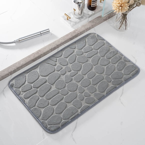 Alfonbra de Baño de Espuma Absorbente, Base Antideslizante, Suave y Cómoda, Lavable a Máquina, Baño y Entrada, Versátil para Uso En Interiores y Exteriores, 50 X 80 Cm.