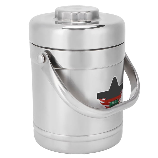 Tarro de comida al vacío, contenedor de comida caliente de acero inoxidable de forma recta de 1,2 L, lonchera aislada, los mejores materiales