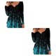 thumbnail image 1 of Sonducket Camisa de mujer Poliéster Primavera Cuello en V Estampado de flores Transpirable Lavable Blusa de manga larga Camisas de trabajo para Type12 NO12, 1 of 6