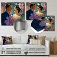 thumbnail image 4 of Designart "Affectionate Mexican Couple s Beauty III" Romantic Metal Art Living Room, 4 of 5