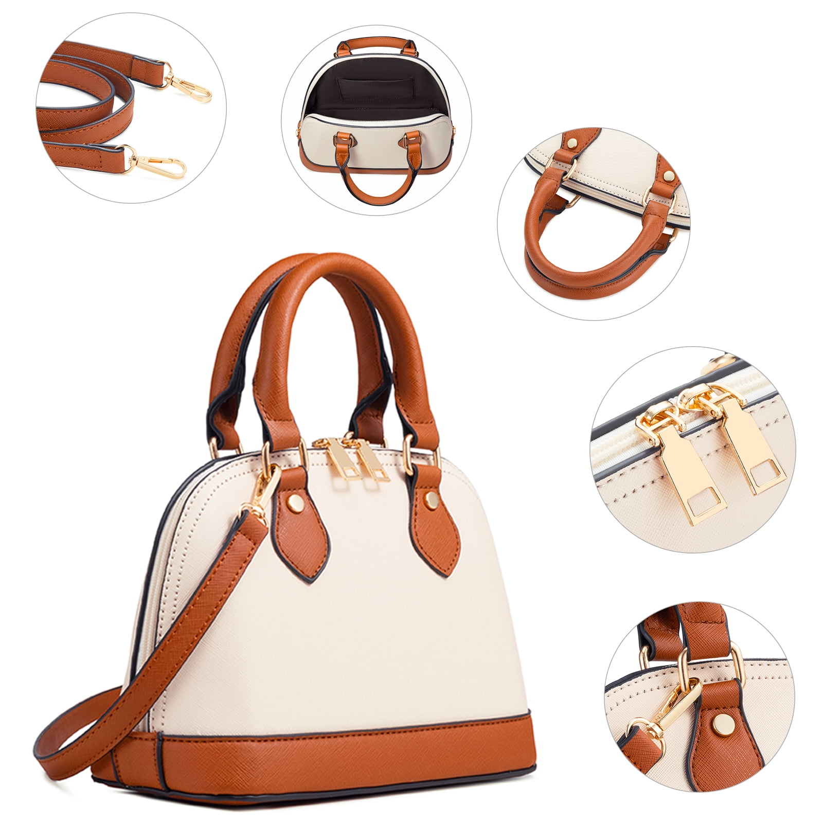 Bagsure Women Handbags Fashion Tote Shoulder Bags Casual Crossbody Bags for Women Satchel Purse Set 4pcs