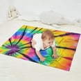 thumbnail image 2 of Colorful Rainbow Tie Dye Spiral Pattern Blanket,Comfortable Soft Flannel Throw Blanket,All Season,Warm Lightweight Blankets for Sofa Bed Couch Living Room Chair,30"x40", 2 of 4
