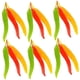 thumbnail image 1 of Artificial Peppers Chili Pepper Ornaments Shop Decoration Rural Farmhouse Style Realistic Decoration 18Pcs, 1 of 4