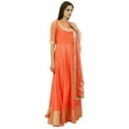 thumbnail image 6 of Atasi Floor Length Princess Style Orange Dress Salwar Kameez Suit With Dupatta, 6 of 9