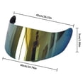 thumbnail image 3 of Visera Para Casco De Motocicleta Gafas de casco antivaho con lente de protección facial completa para AGV K5 K3SV K1 (dorado), 3 of 8