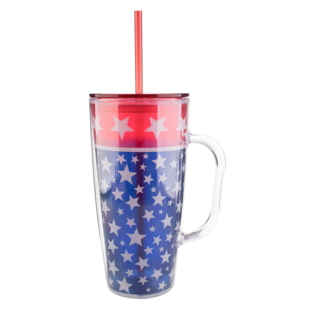 Mainstays 24 oz Independence Day Tumbler with Handle