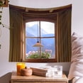 thumbnail image 2 of Mistaha 1PCS Home Bohemian Milled Tapestry 100cm * 150cm Scenery Outside The Window Pattern Small, 2 of 8