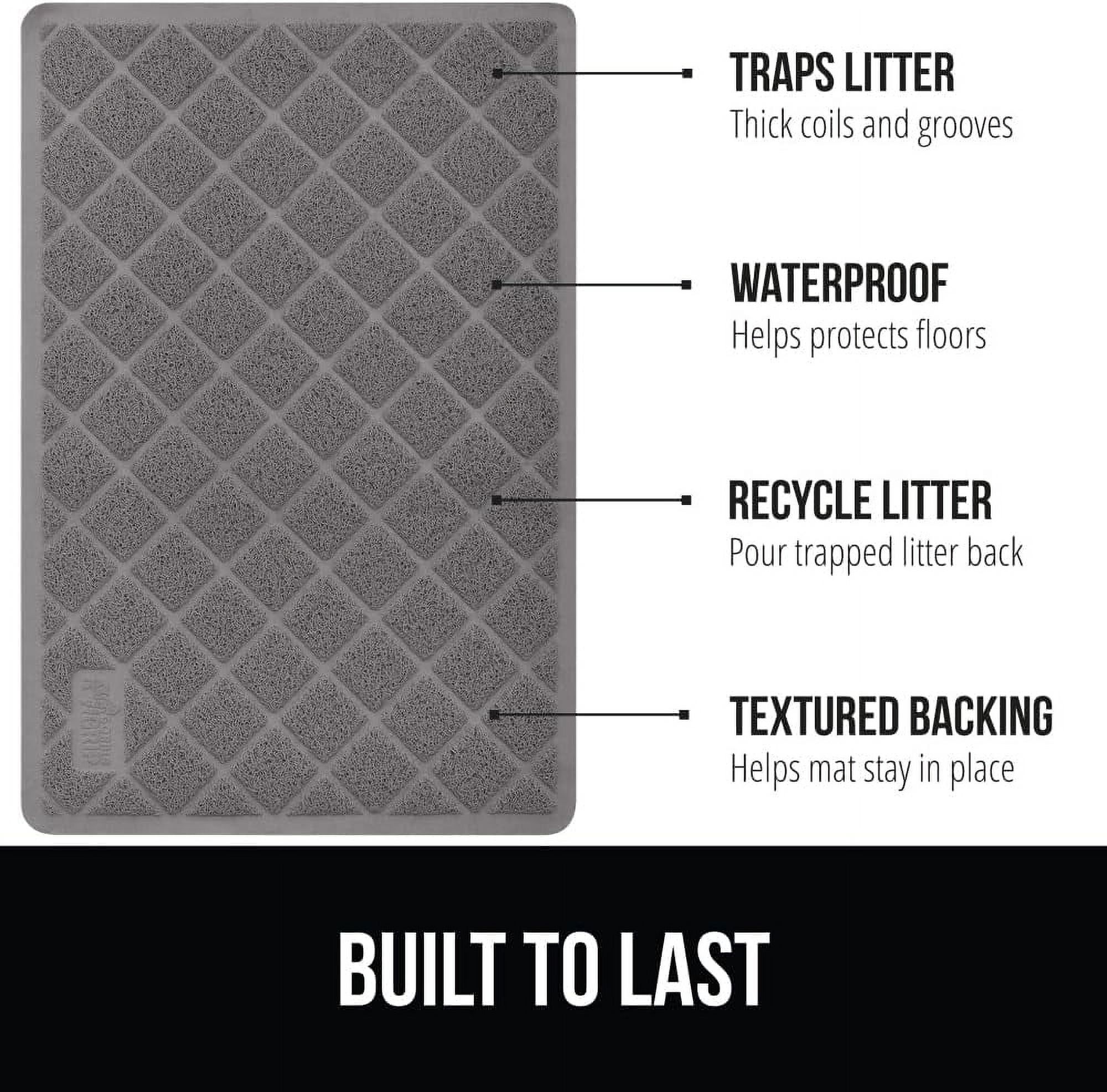 Gorilla Grip Honeycomb Cat Mat, Traps Litter, Two Layer Trapping Kitty  Mats, Less Waste, Soft On Paws, Indoor Box Supplies and Essentials, Feeding
