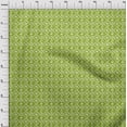 thumbnail image 3 of oneOone Georgette Viscose Green Fabric Geometric Bandhani Craft Projects Decor Fabric Printed By The Yard 42 Inch Wide, 3 of 4