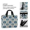 thumbnail image 4 of 16" Laptop Briefcase for Work Travel Laptop Shoulder Bag Carrying Handbag Laptop Case Blue Symmetrical Floral Pattern, 4 of 8