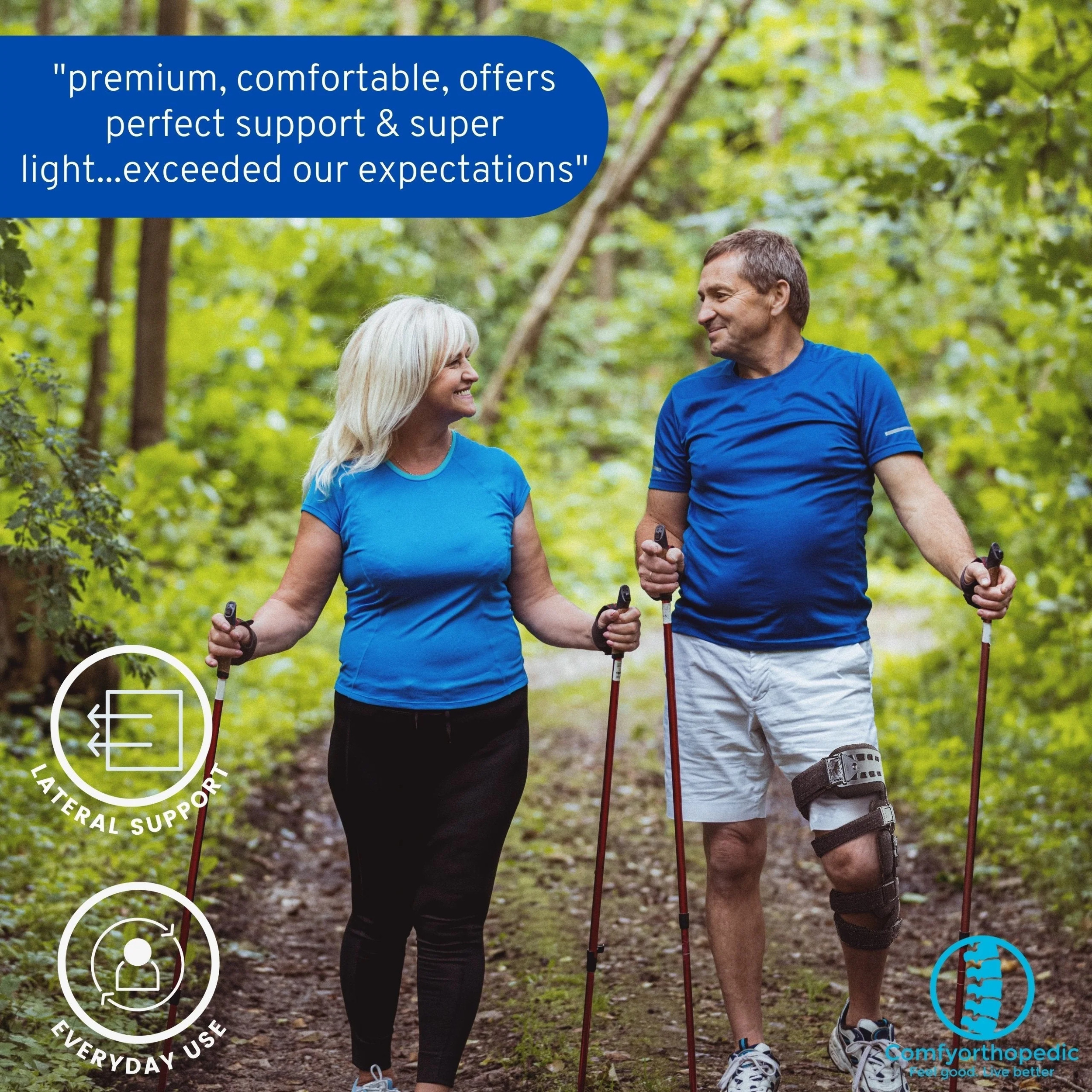 Comfyorthopedic Osteoarthritis OA Unloader Knee Brace For Cartilage Degeneration, Arthritis Knee Pain Support, Bone On Bone Knee Offloader With Built-in Adjustment key.Left