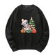 thumbnail image 1 of Suéter de otoño e invierno con estampado de gato de Navidad para hombres y mujeres Suéter suelto Top Pompotops  oipoqjl18190, 1 of 4