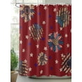 thumbnail image 2 of 4th of July Shower Curtain, Patriotic Sunflower Bathroom Decor Curtains Set with Hooks, Red Navy Blue Waterproof Fabric Home Accessories， 66 X 72 Inch Long, 2 of 6