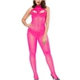 thumbnail image 2 of Levmjia Womens Sleeveless Fishnet Bodystocking One Piece Lingerie Set High Neck Mesh Jumpsuit Stretchy Soft Breathable Romantic Private Date Nights Solid Color, 2 of 9