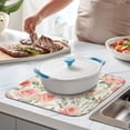 thumbnail image 2 of Pioneer Flower Floral Print Pattern Dish Drying Mat for Kitchen 1 Pack, Ultra Absorbent Microfiber Dishes Drainer Mats,16"x18", 2 of 6