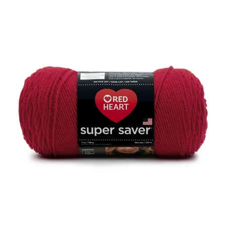 UPC: 0073650814679 | Red Heart Super Saver® Jumbo™ 4 Medium Acrylic Yarn Cherry Red 14oz/396g 744 Yards