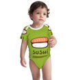 thumbnail image 3 of Balery Fresh Sushi Pattern Baby Climbing Clothes Infant Bodysuit Cute Infant Bodysuit Baby Romper-12 Months, 3 of 7