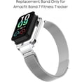 thumbnail image 4 of Correa de repuesto de metal para pulsera inteligente Amazfit Band 7, color plateado., 4 of 7