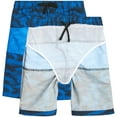 thumbnail image 2 of Big Chill Boys' Rash Guard Set - 2 Piece UPF 50+ Swim Trunks and Long Sleeve Swim Shirt (Little Kid/Big Kid), 2 of 6