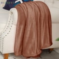 thumbnail image 3 of BadPiggies Super Soft Coral Fleece Warm Throw Blanket Lightweight Fuzzy Plush for Couch Sofa Bed Chair (40" x 55", Coffee), 3 of 6