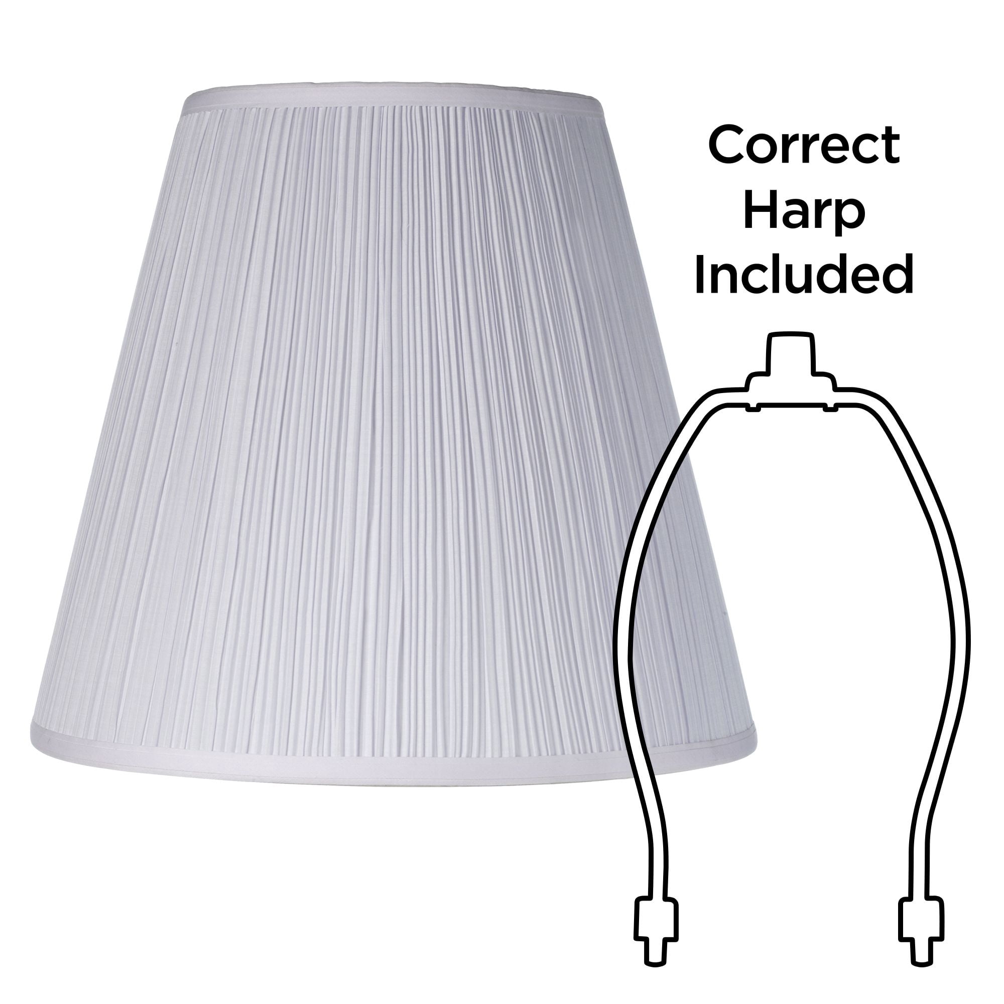 Springcrest 9" Top x 16" Bottom x 14 1/2" High x 14 3/4" Slant Lamp Shade Replacement Set of 2 Mushroom Pleated Spider Harp Finial