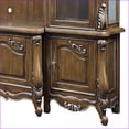 thumbnail image 4 of Entertainment Furniture Latisha Antique Oak Finish with Floral Trim, Touch Light & Tempered Glass | Oak | TV Size Ranges 60-69 inches, 4 of 6